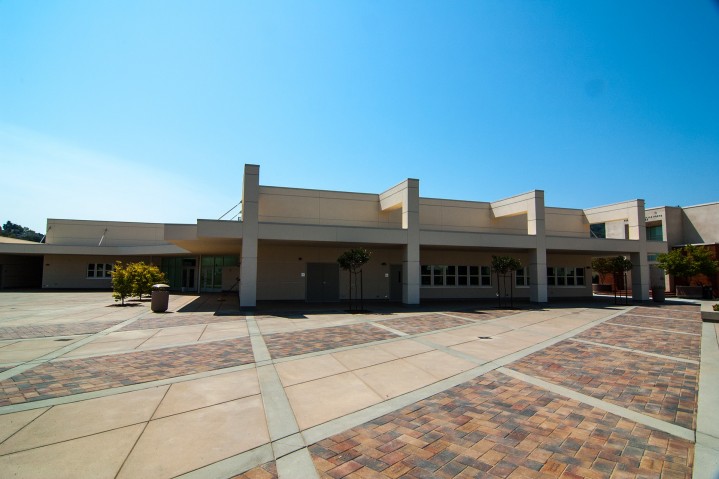 Marin Catholic high school court yard